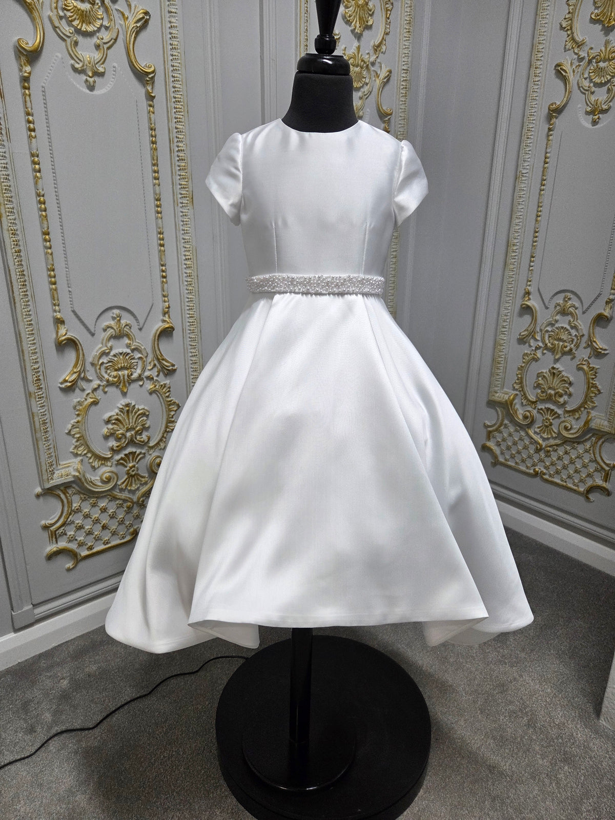 Isabella Girls White Communion Dress:- KO27746