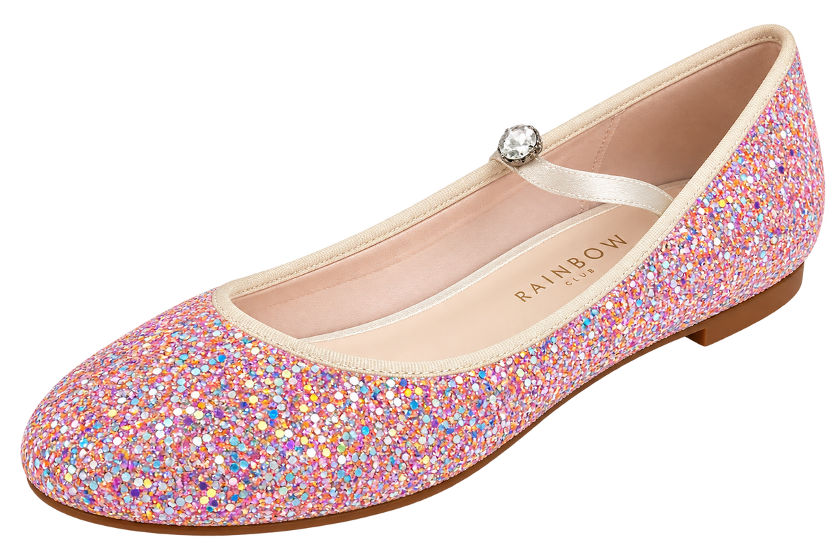SALE SHOES Rainbow River - Pink Glitter Kids Shoes Size 12 & 1