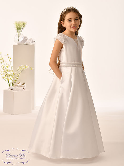 Sweetie Pie Girls White Communion Dress:- 5026