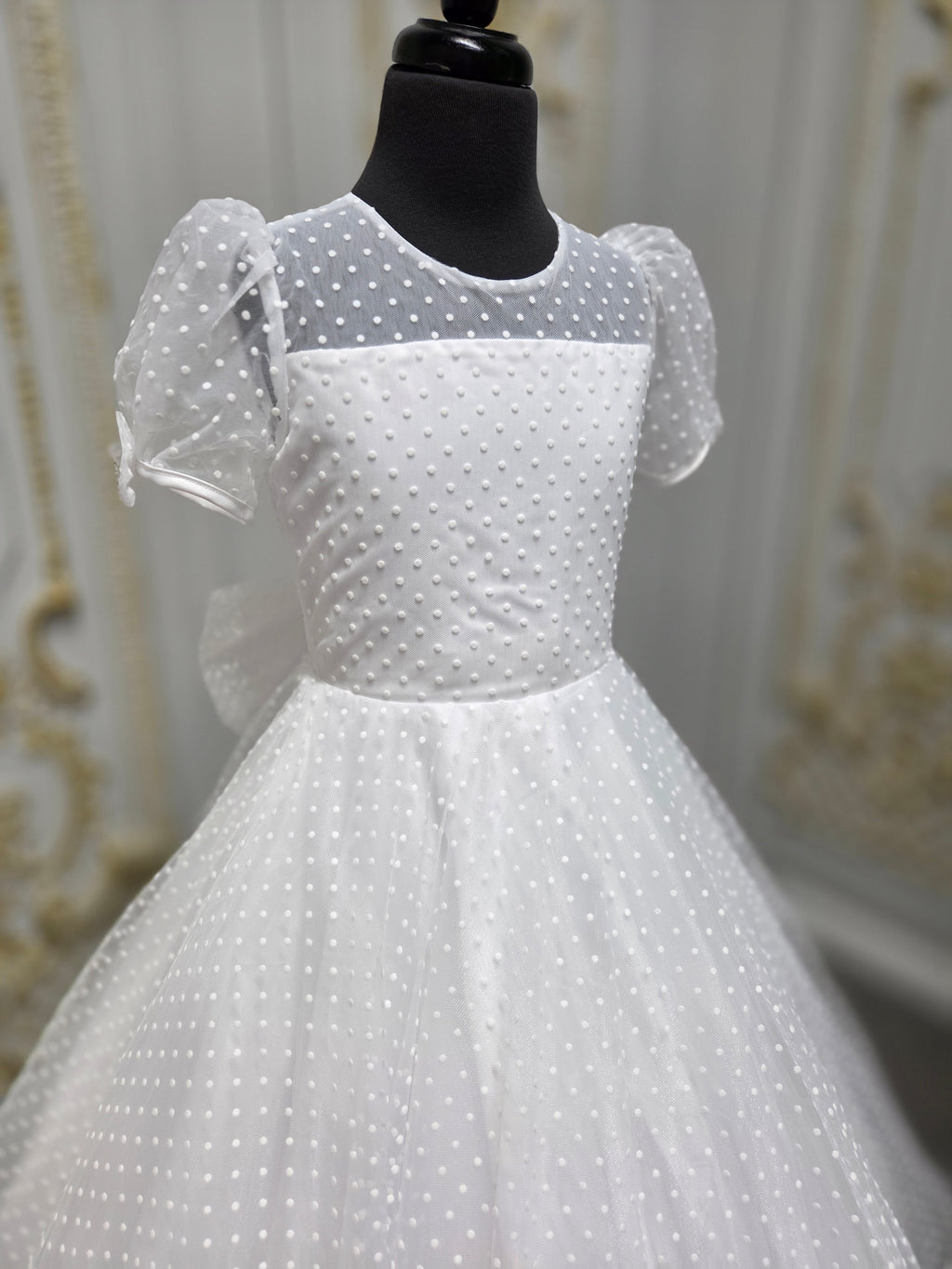 KINDLE EXCLUSIVE Sweetie Pie Girls White Communion Dress:- S- KD-01