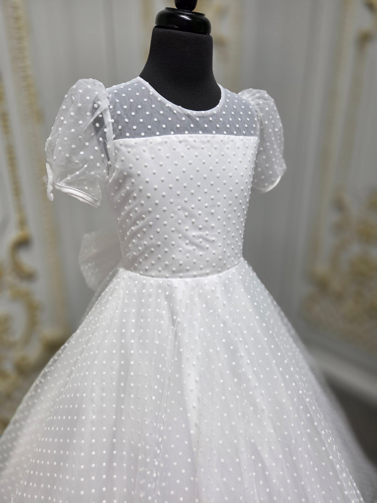 KINDLE EXCLUSIVE Sweetie Pie Girls White Communion Dress:- S- KD-01