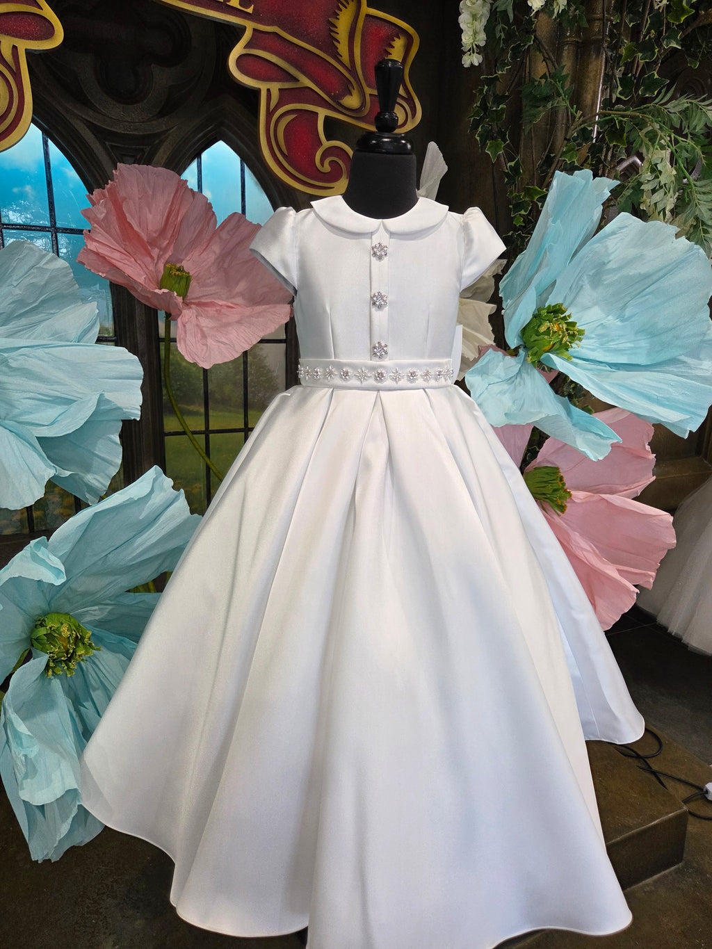 Isabella Girls White Communion Dress IS27502 EXCLUSIVE TO KINDLE