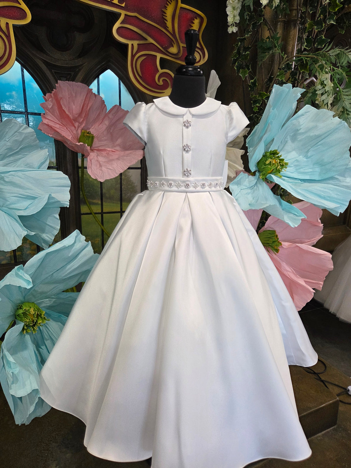 Isabella Girls White Communion Dress IS27502 EXCLUSIVE TO KINDLE