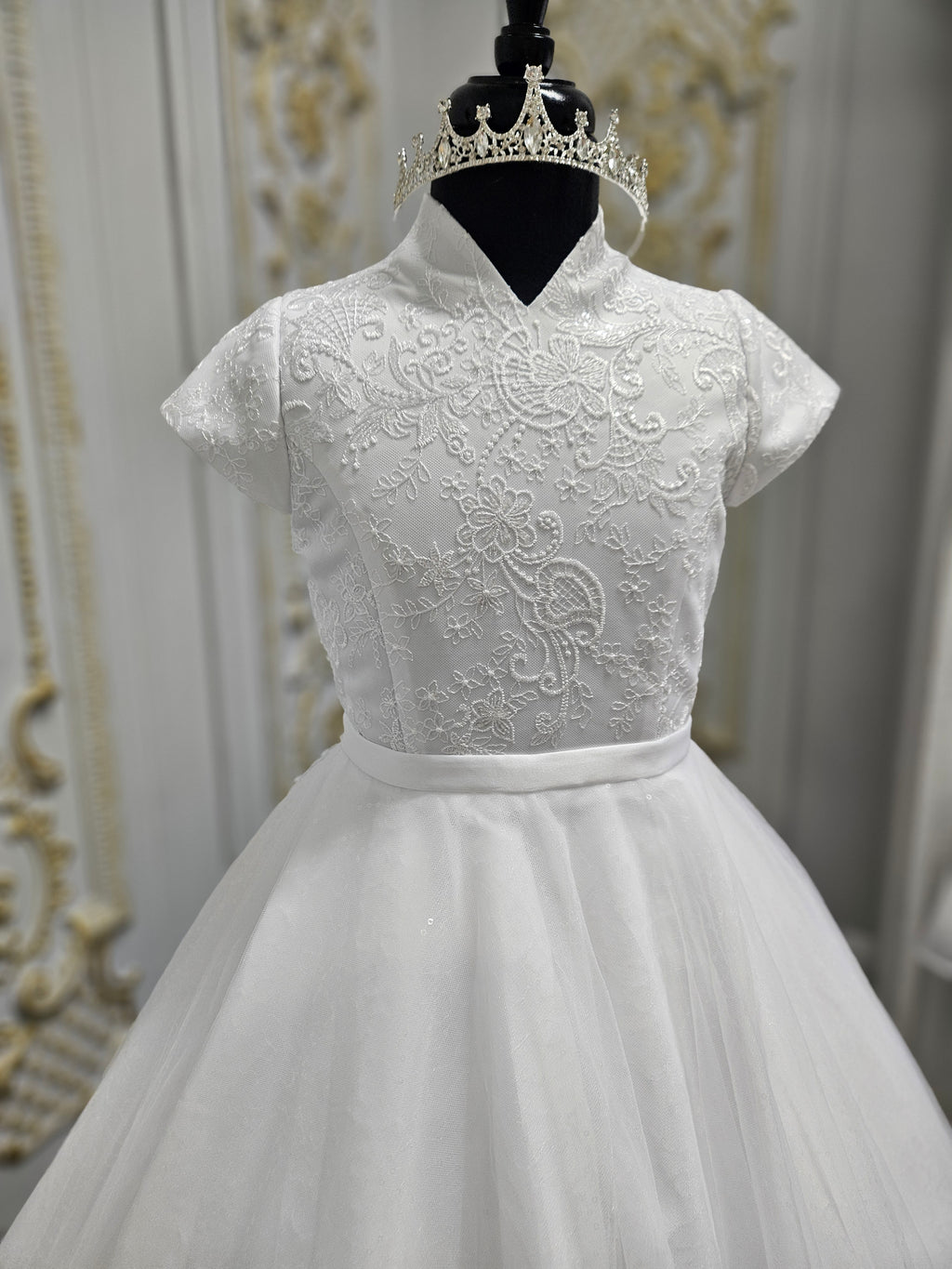 SALE COMMUNION DRESS Sweetie Pie Girls White Communion Dress:- 5001 AGE 8