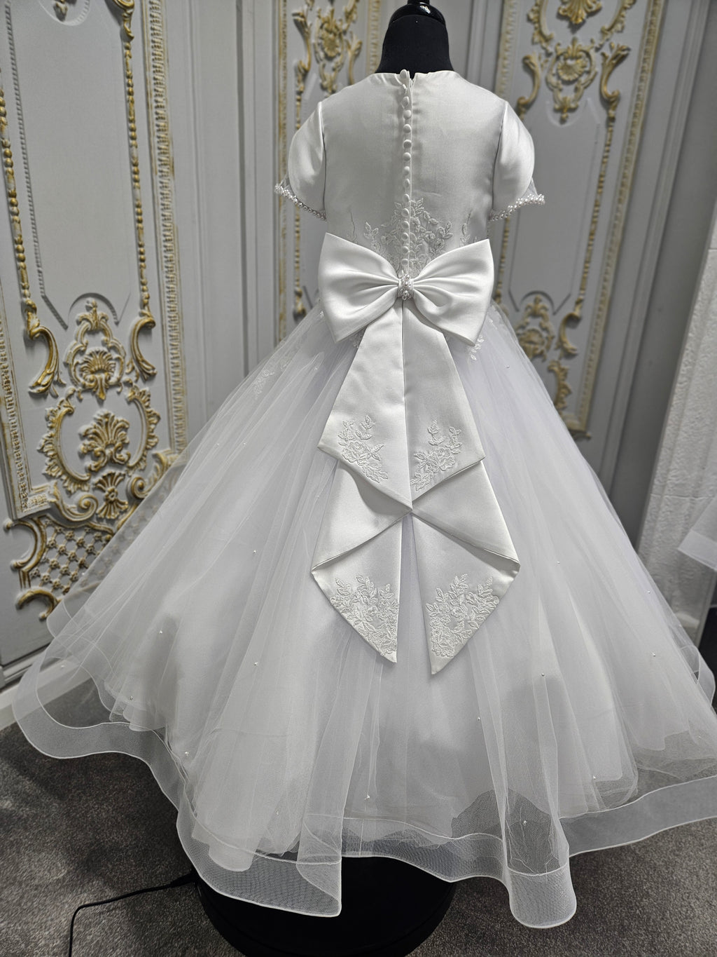 COMMUNION DRESS Isabella Girls White Communion Dress IS26392 EXCLUSIVE TO KINDLE