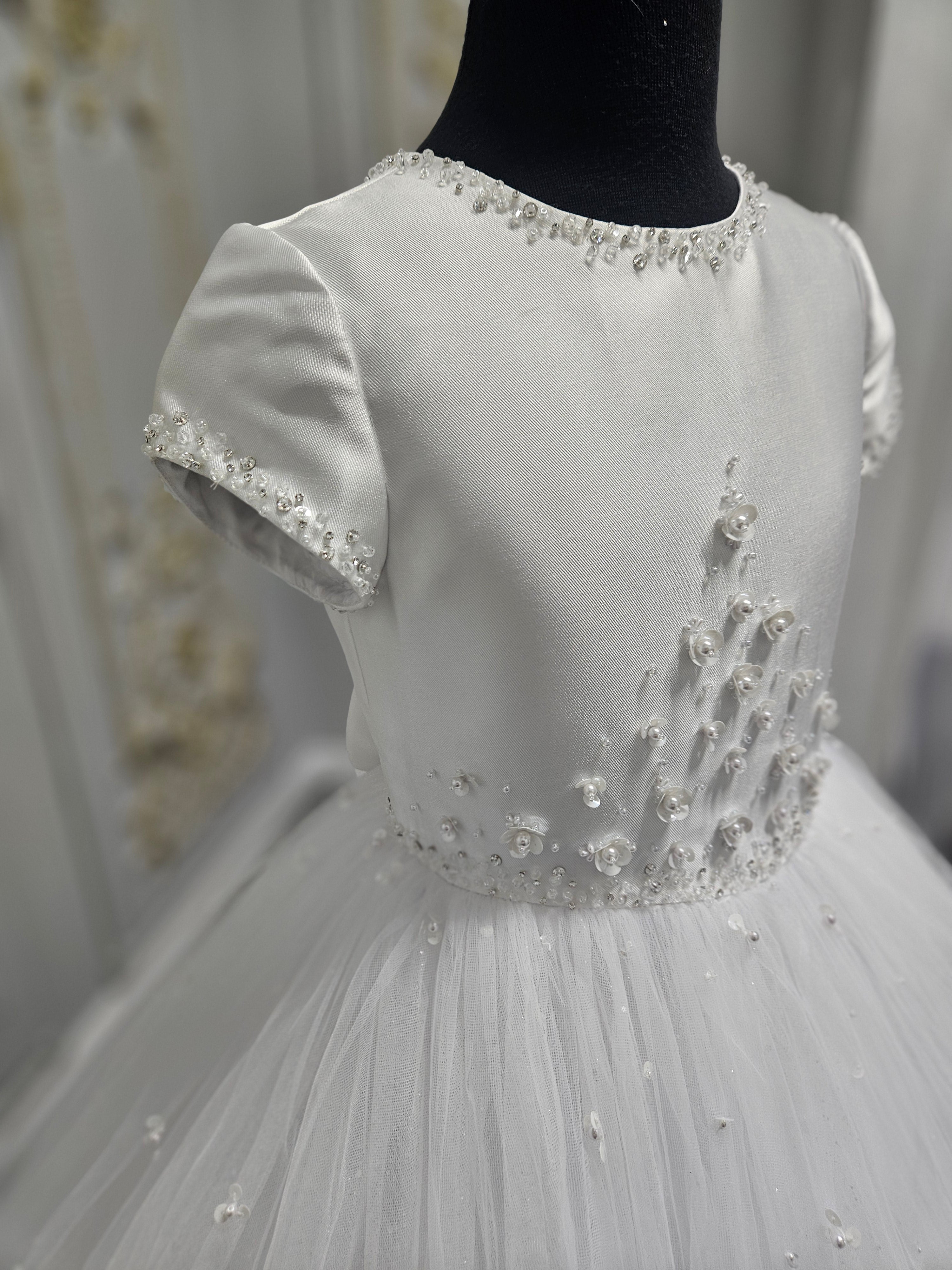 COMMUNION DRESS Isabella Girls White Communion Dress IS26386 EXCLUSIVE TO KINDLE