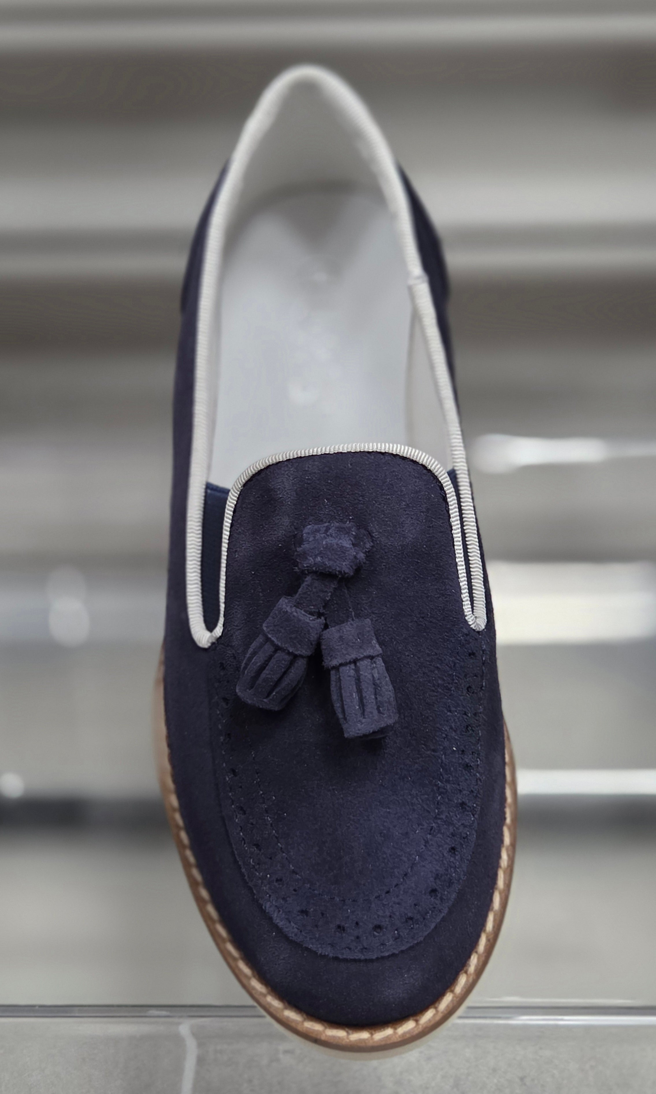 Boys Shoe Gux Navy Loafer