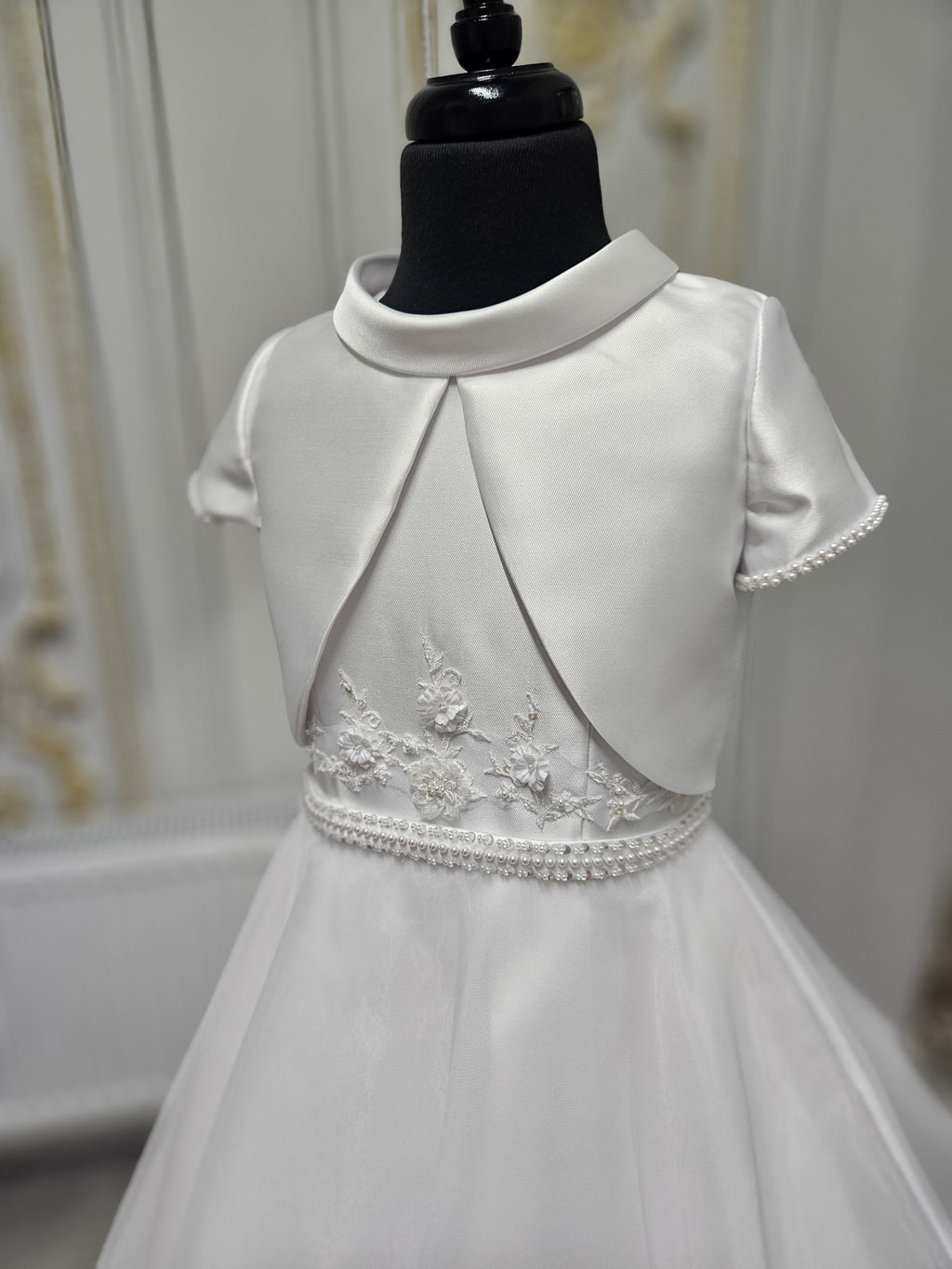 SALE COMMUNION DRESS KOKO Girls White Communion Dress:- KO25825/826 AGE 6 & 7