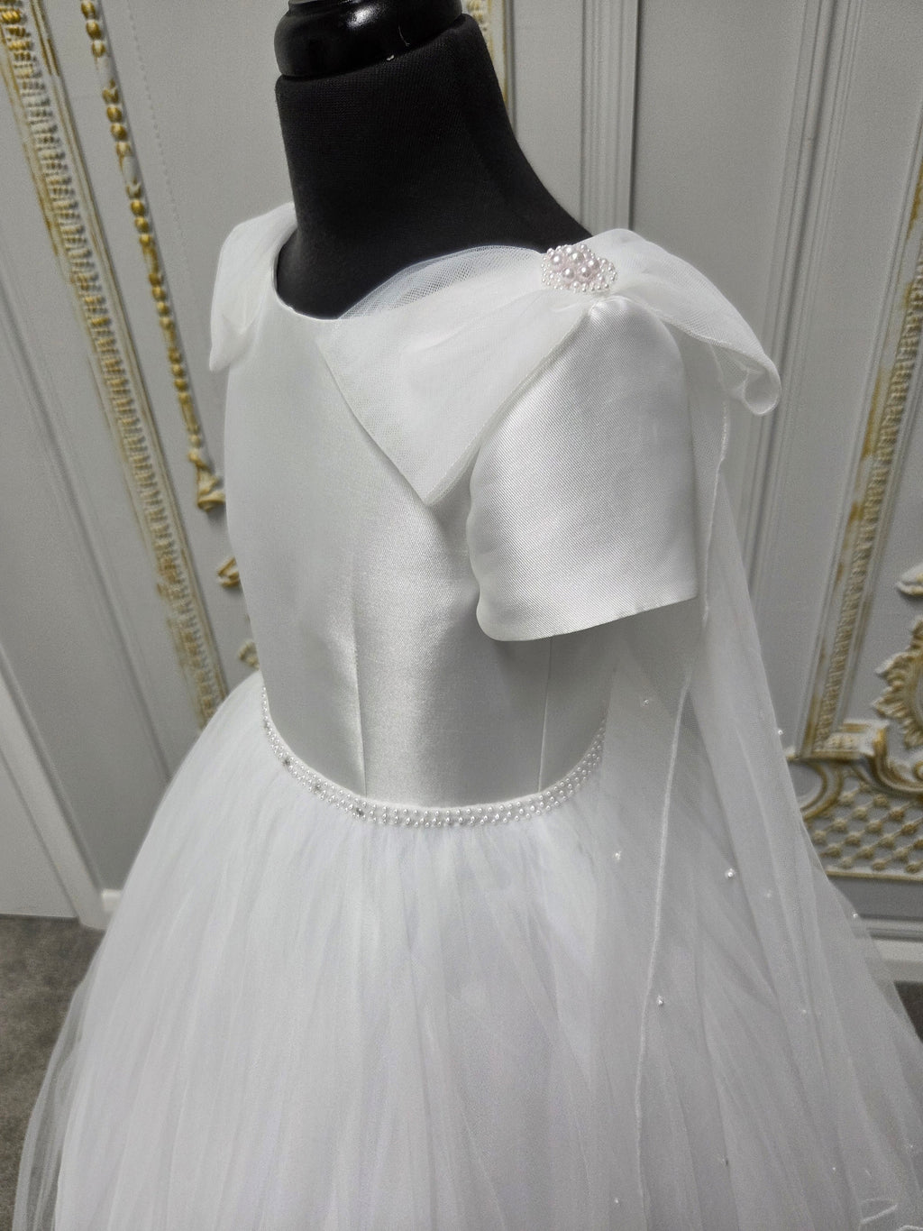 Isabella Girls White Communion Dress IS27500 EXCLUSIVE TO KINDLE