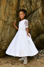 Load image into Gallery viewer, Paula&#39;s Communion Girls White Communion Dress:- PJ92
