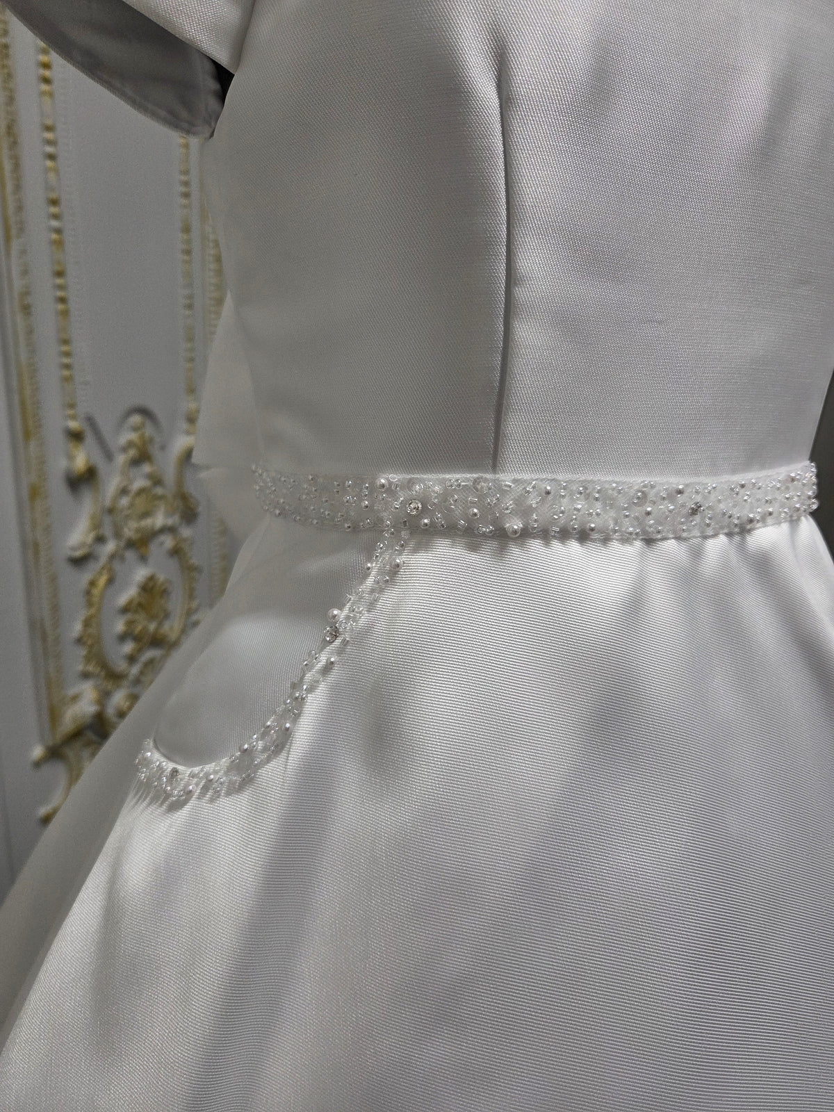 Isabella Girls White Communion Dress:- IS27446