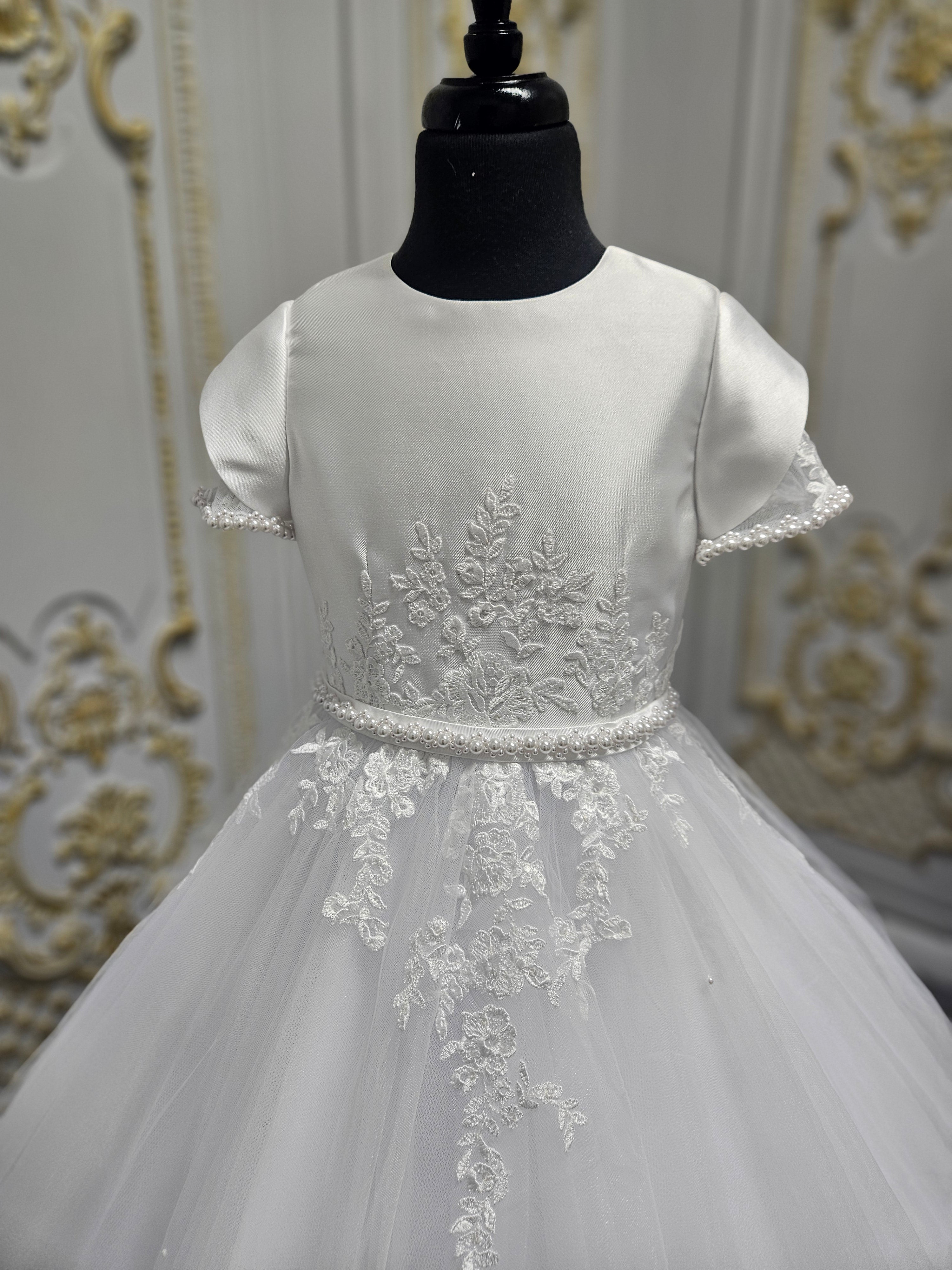 COMMUNION DRESS Isabella Girls White Communion Dress IS26392 EXCLUSIVE TO KINDLE