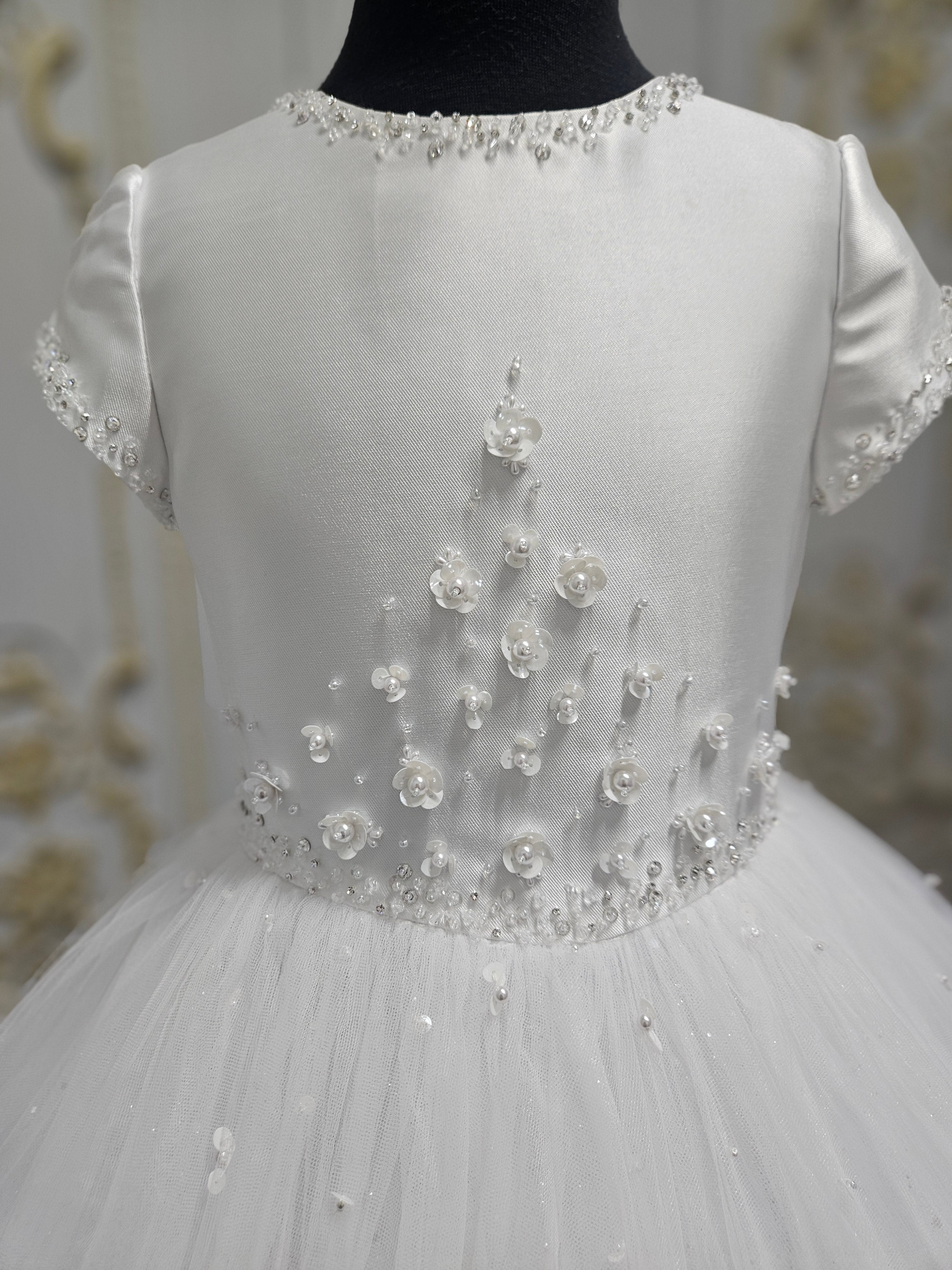 COMMUNION DRESS Isabella Girls White Communion Dress IS26386 EXCLUSIVE TO KINDLE