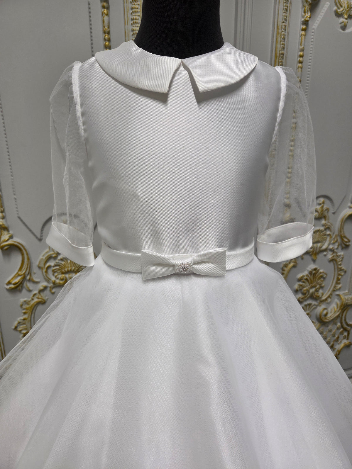 Isabella Girls White Communion Dress IS27498 EXCLUSIVE TO KINDLE