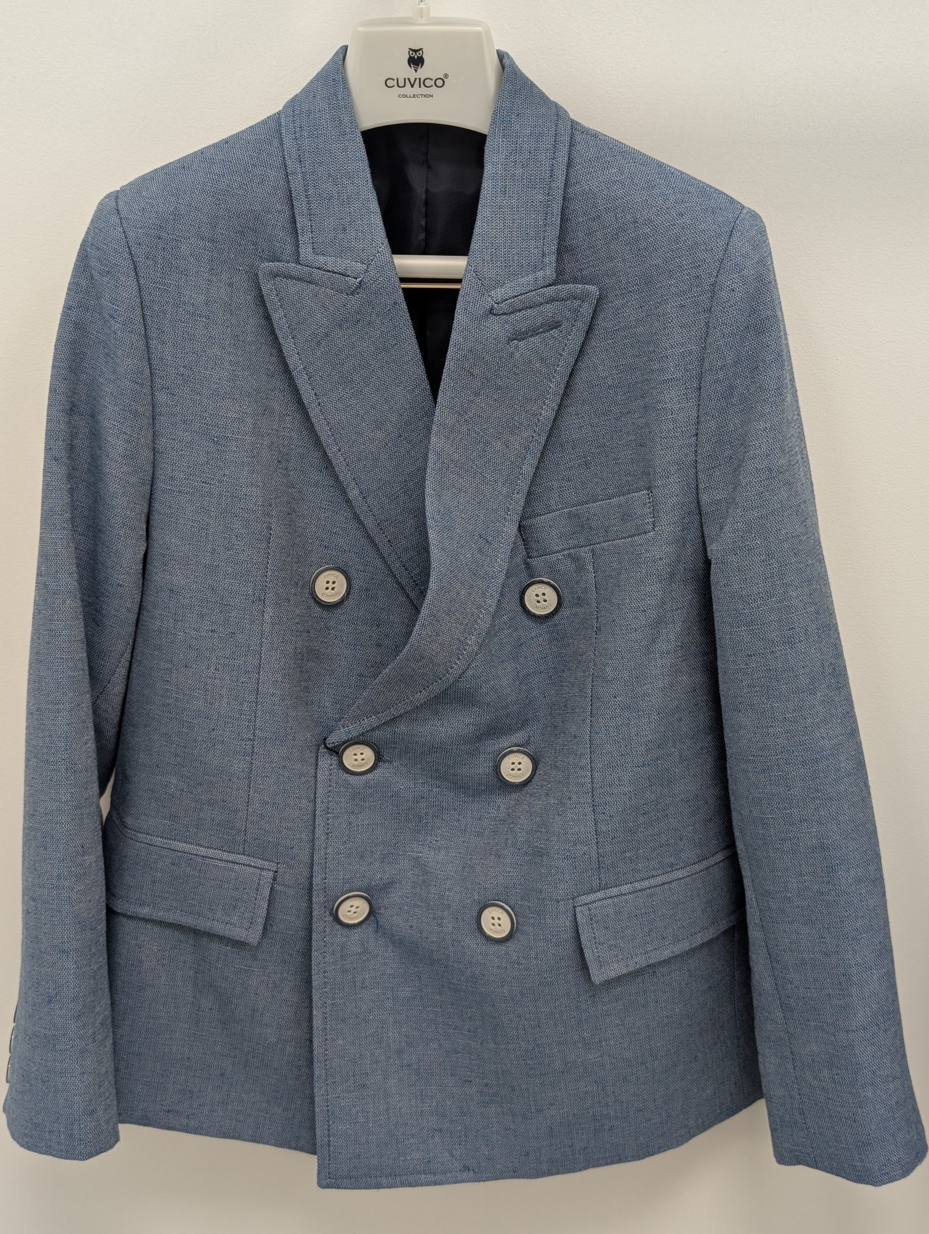 Cuvico Boys Double Breasted Blue Blazer