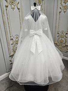 KINDLE EXCLUSIVE Girls White Communion Dress:- PJ106