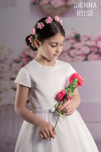 SALE COMMUNION DRESS Sienna Rose By Sweetie Pie Girls White Communion Dress:- SR707 AGE 7, 8 & 10