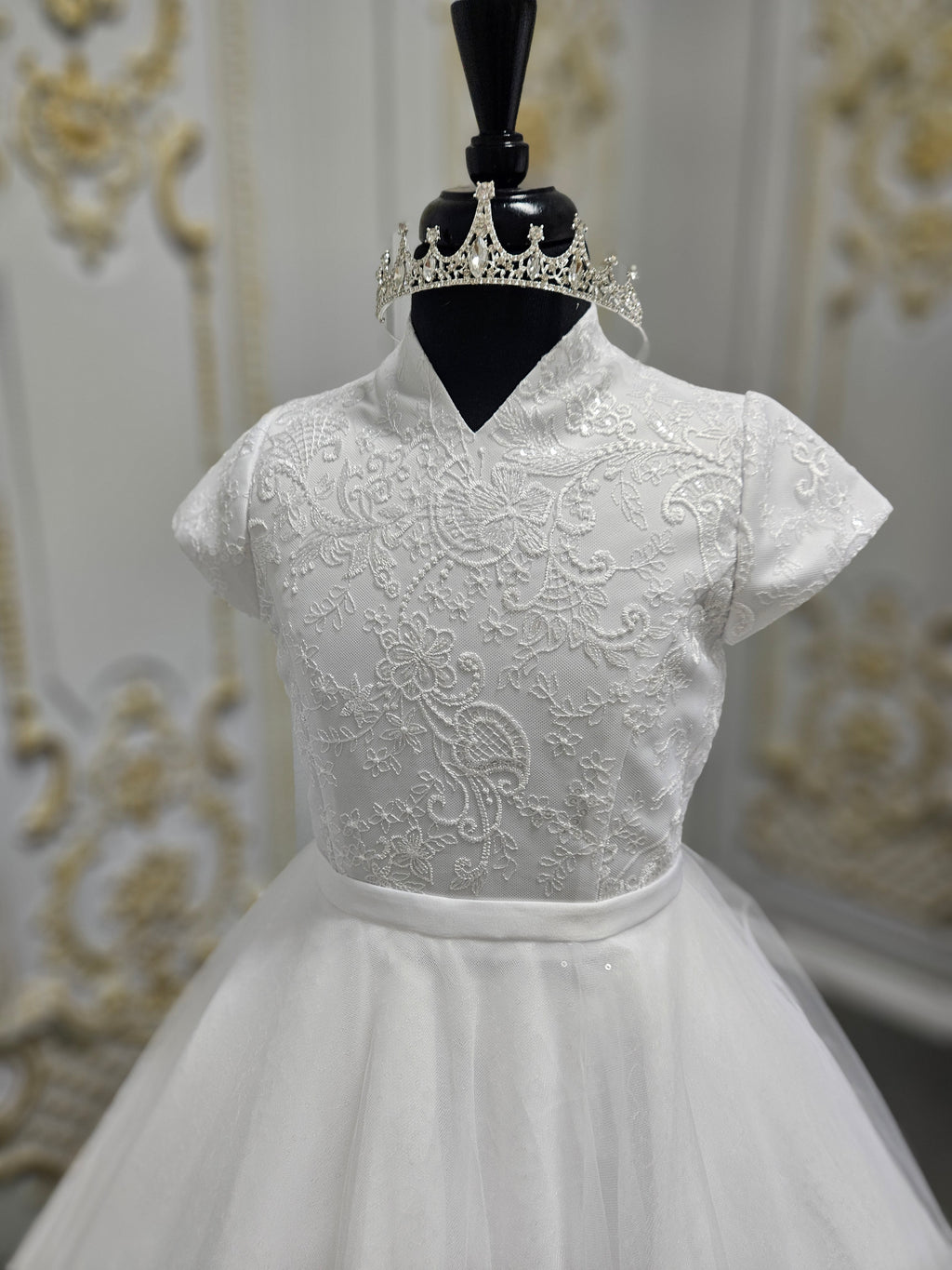 SALE COMMUNION DRESS Sweetie Pie Girls White Communion Dress:- 5001 AGE 8