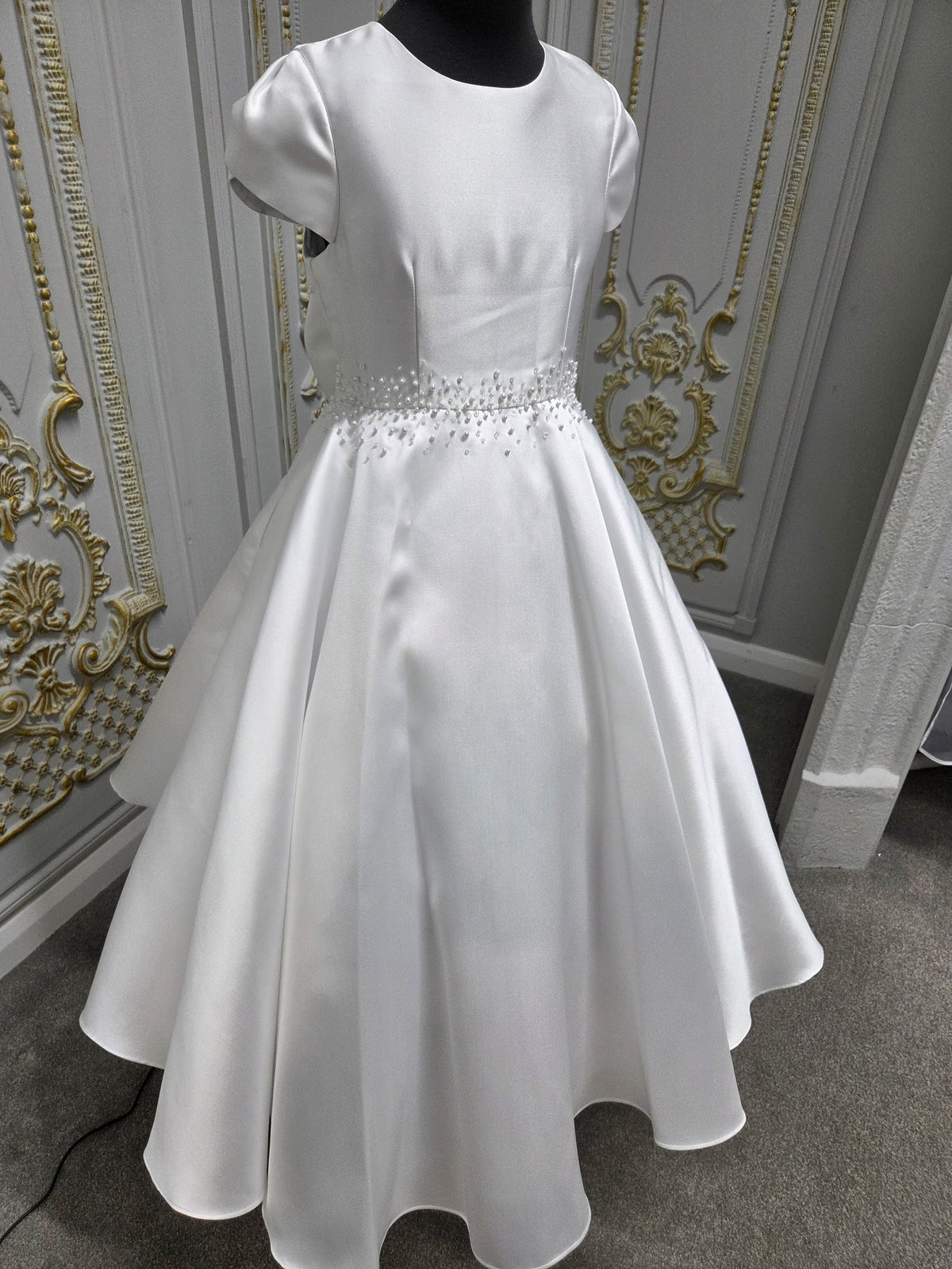 Isabella Girls White Communion Dress:- KO27752