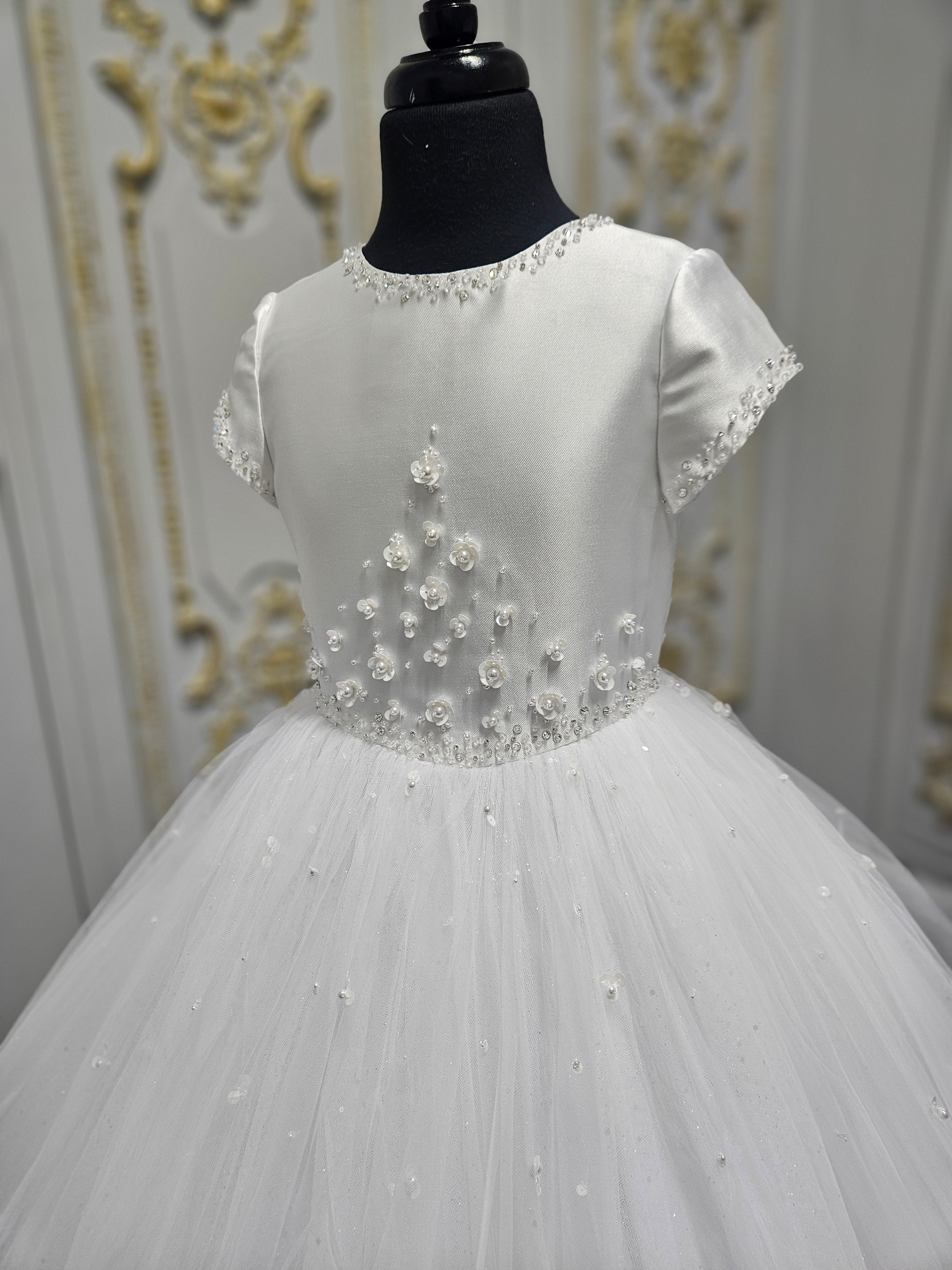 COMMUNION DRESS Isabella Girls White Communion Dress IS26386 EXCLUSIVE TO KINDLE