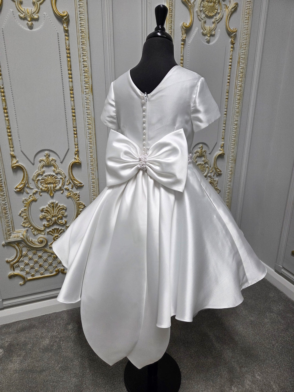 KOKO Girls White Communion Dress:- KO27734