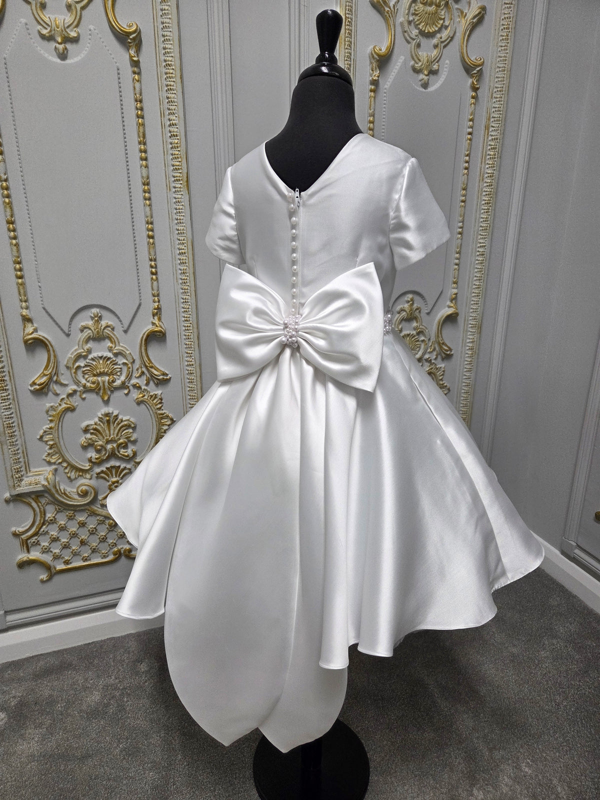 KOKO Girls White Communion Dress:- KO27734