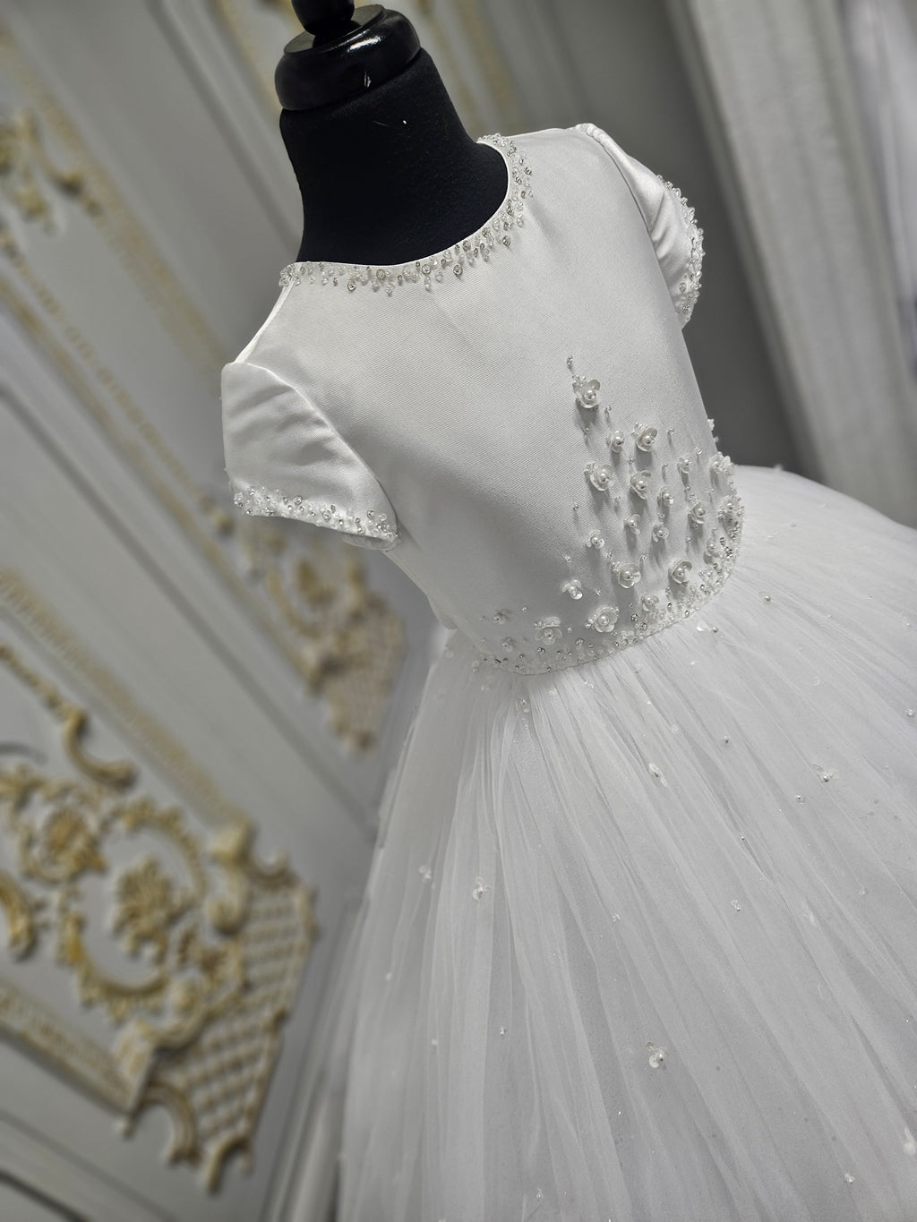 COMMUNION DRESS Isabella Girls White Communion Dress IS26386 EXCLUSIVE TO KINDLE