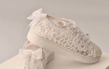 Load image into Gallery viewer, SALE SHOES Sweeties By Sweetie Pie Girls White Sneaker Shoes:- Jenny Flats
