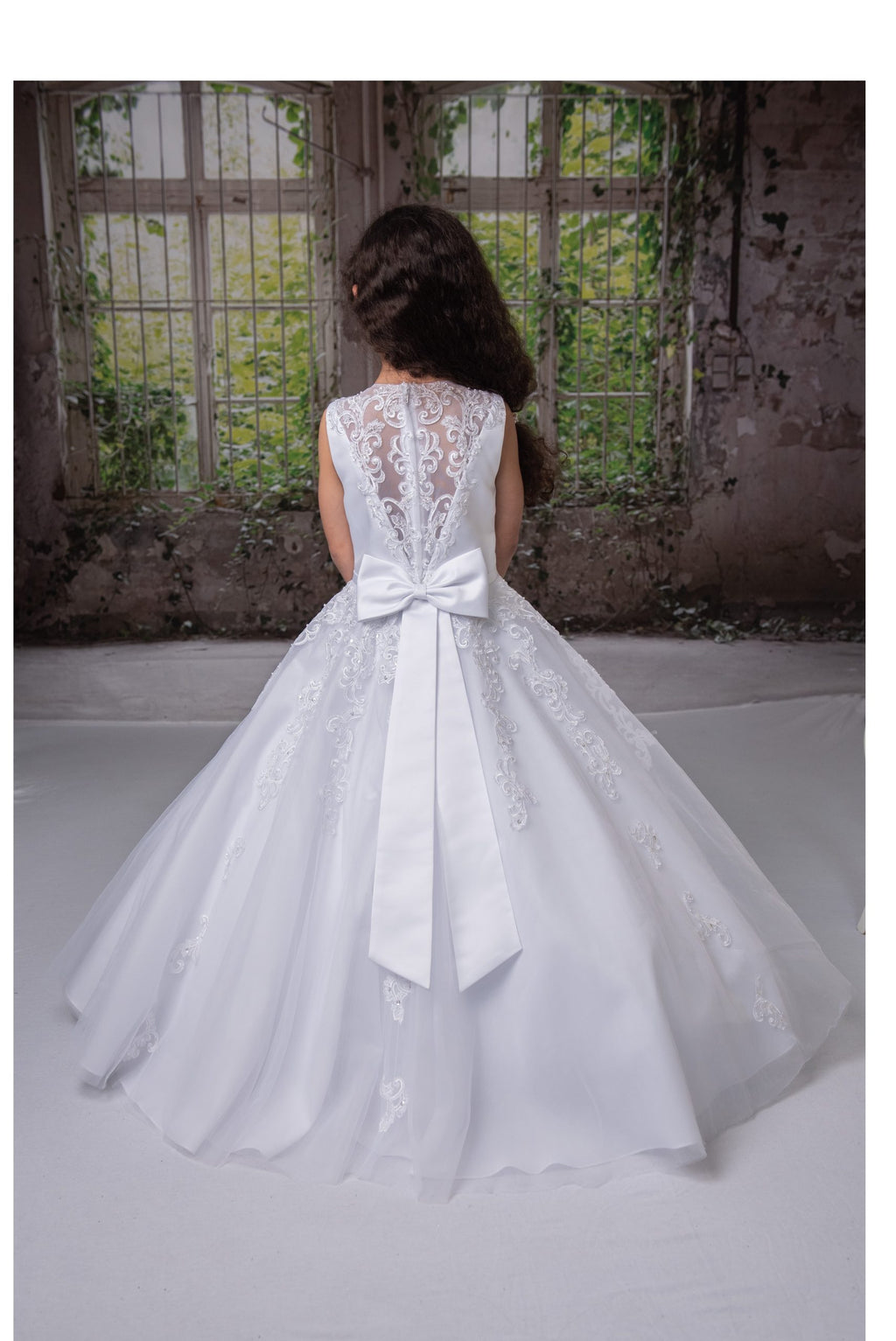 Sweetie Pie Girls White Communion Dress:- 4053