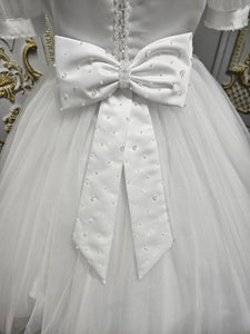 KINDLE EXCLUSIVE Girls White Communion Dress:- PJ106