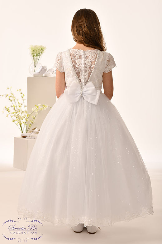 Sweetie Pie Girls White Communion Dress:- 5037