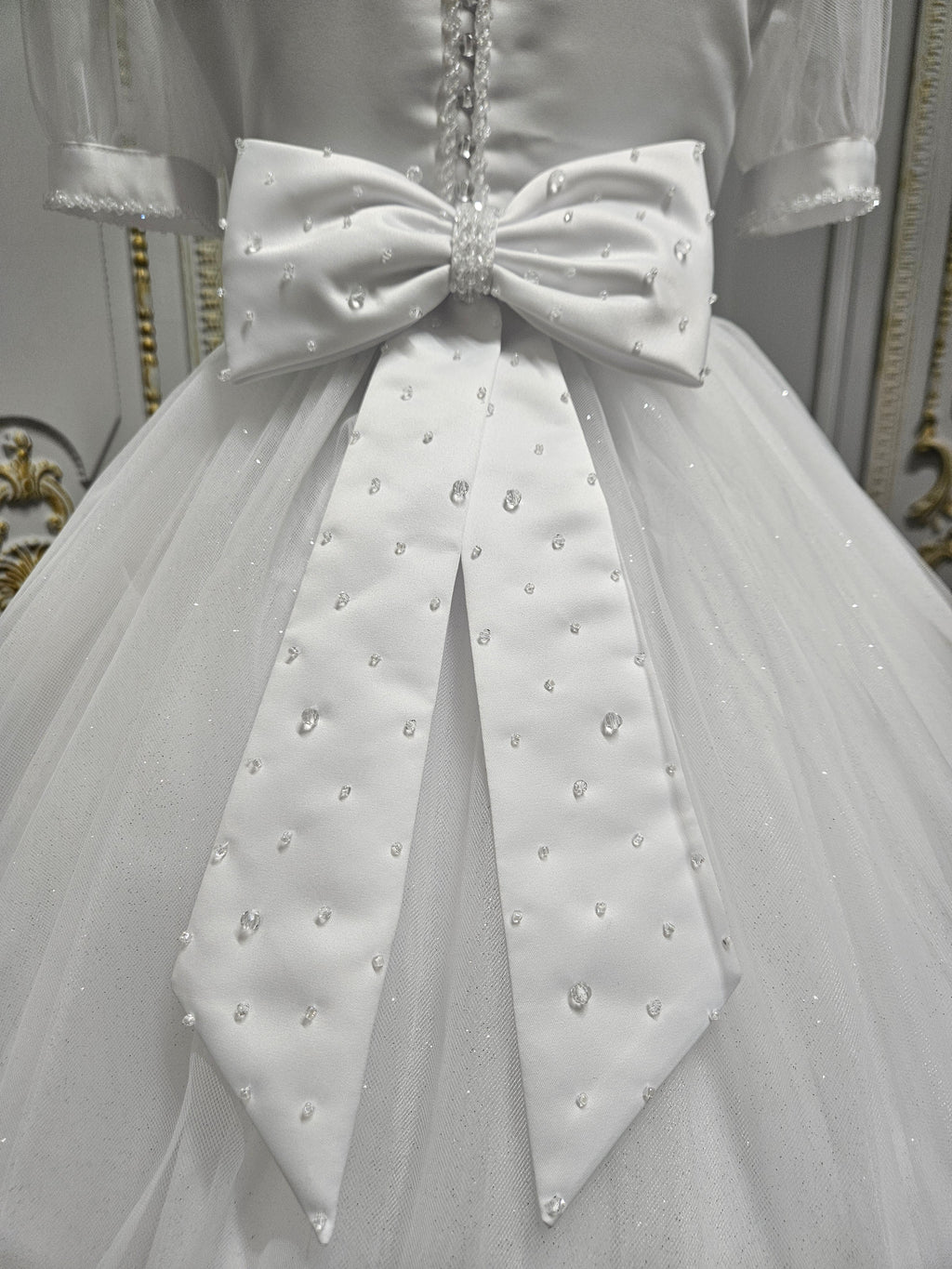 KINDLE EXCLUSIVE Girls White Communion Dress:- PJ106