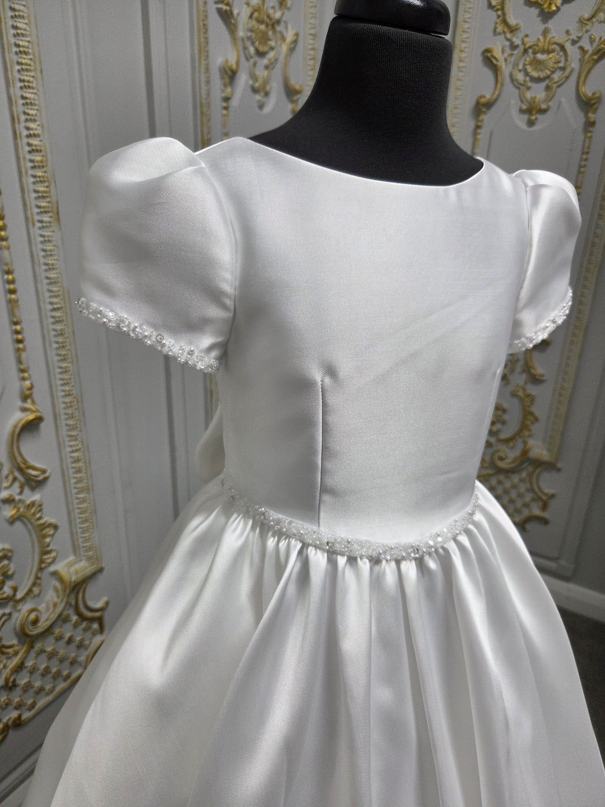 Isabella Girls White Communion Dress:- KO27765