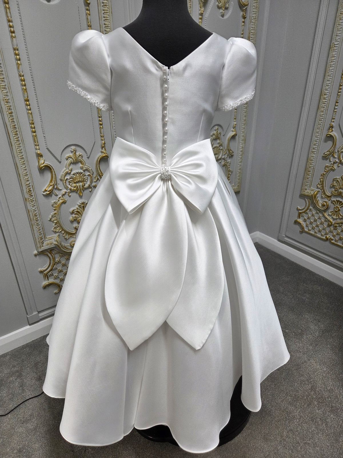 Isabella Girls White Communion Dress:- KO27765