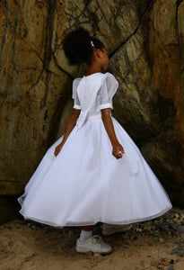 Paula's Communion Girls White Communion Dress:- PJ94