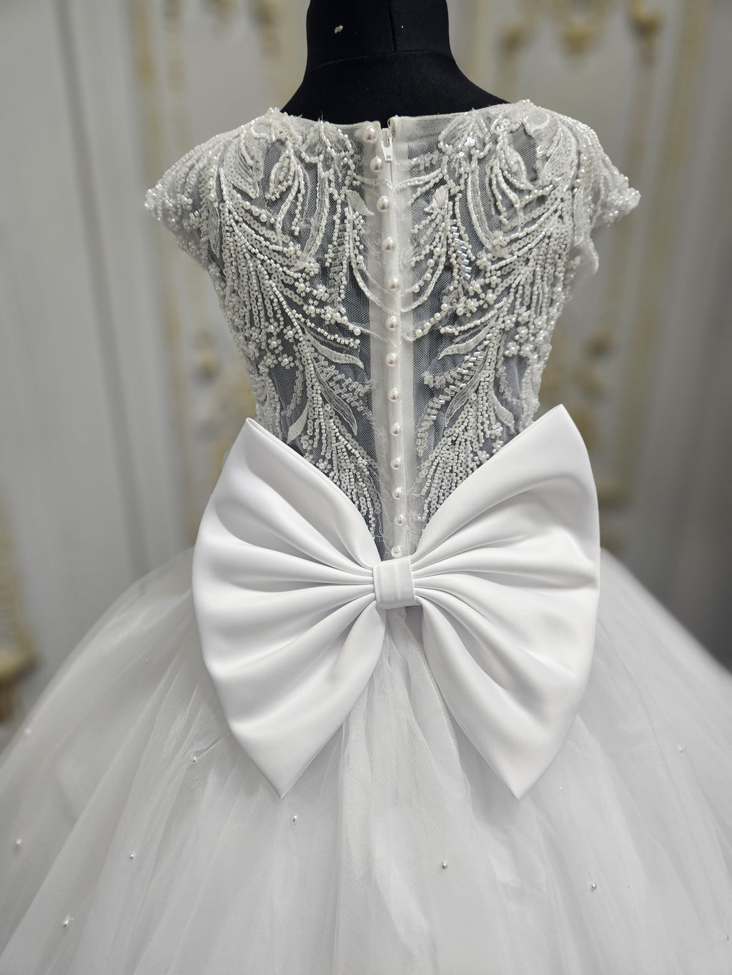 Rosa Bella By Sweetie Pie Girls White Communion Dress:- RB684