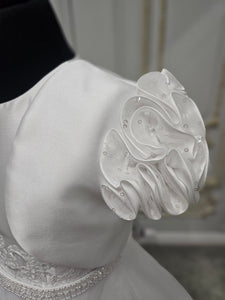 SALE COMMUNION DRESS KOKO Girls White Communion Dress:- KO25830/832 AGE 6, 7 & 8