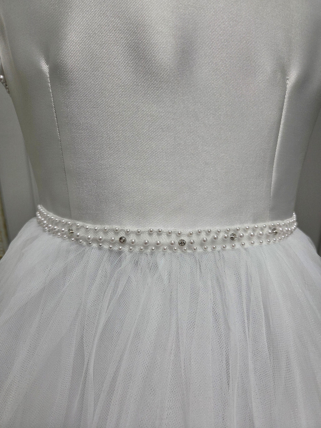 Isabella Girls White Communion Dress IS27496 EXCLUSIVE TO KINDLE
