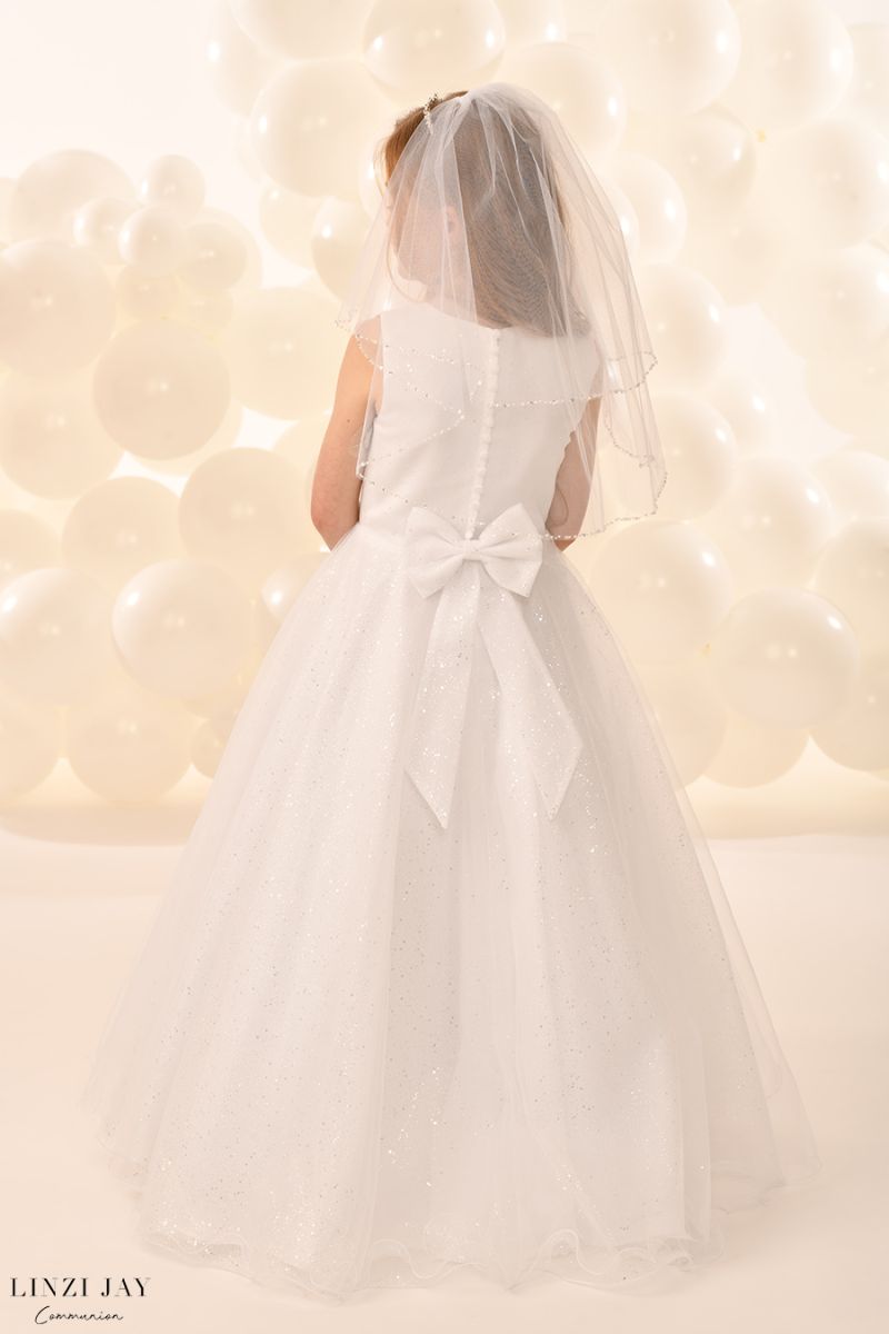 Linzi Jay Girls White Communion Dress:- Summer