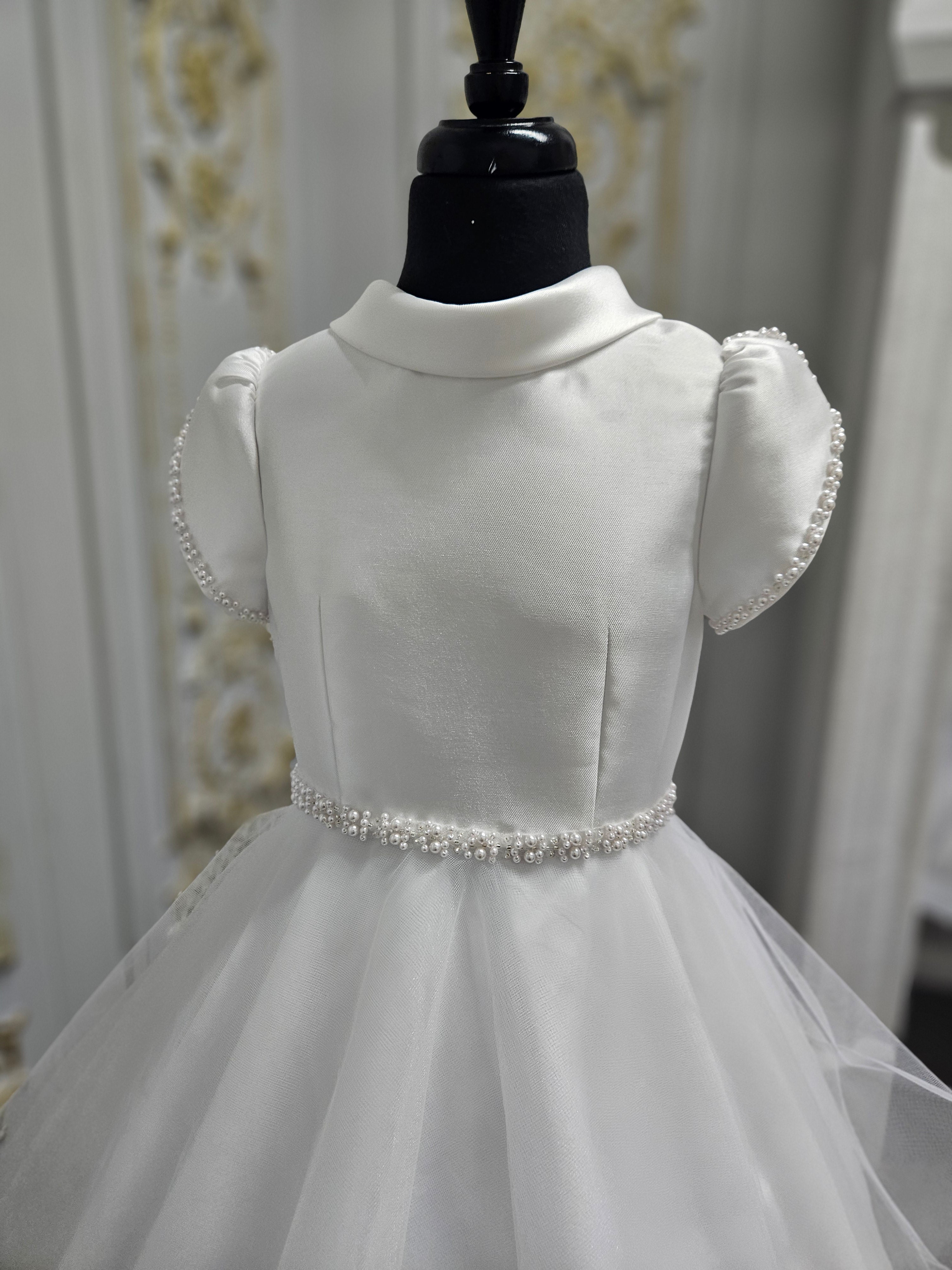 COMMUNION DRESS Isabella Girls White Communion Dress IS26382 EXCLUSIVE TO KINDLE