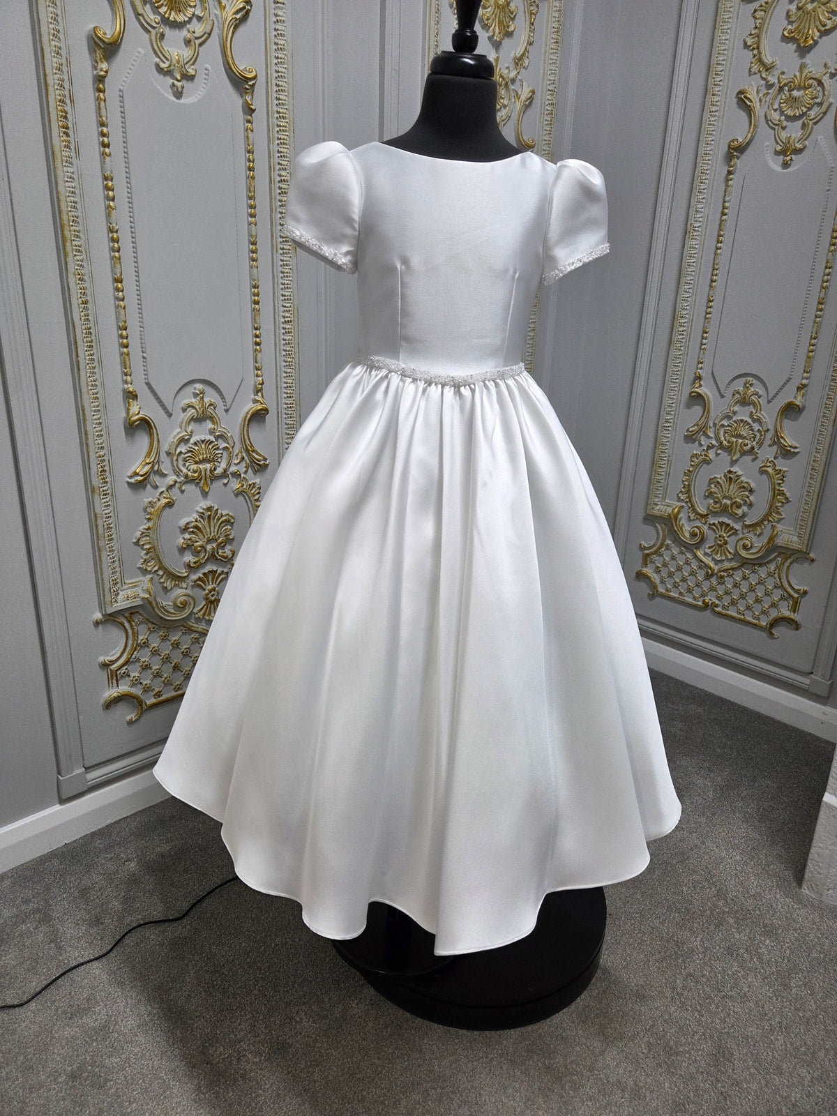 Isabella Girls White Communion Dress:- KO27765