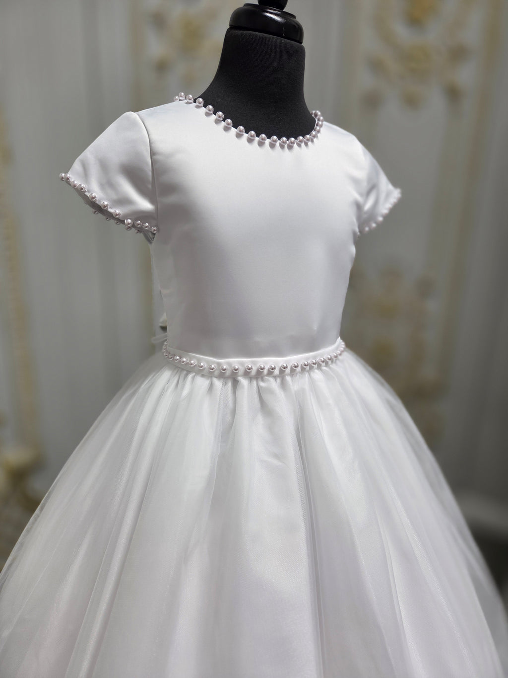 KINDLE EXCLUSIVE Sweetie Pie Girls White Communion Dress:- S-SR742 KD