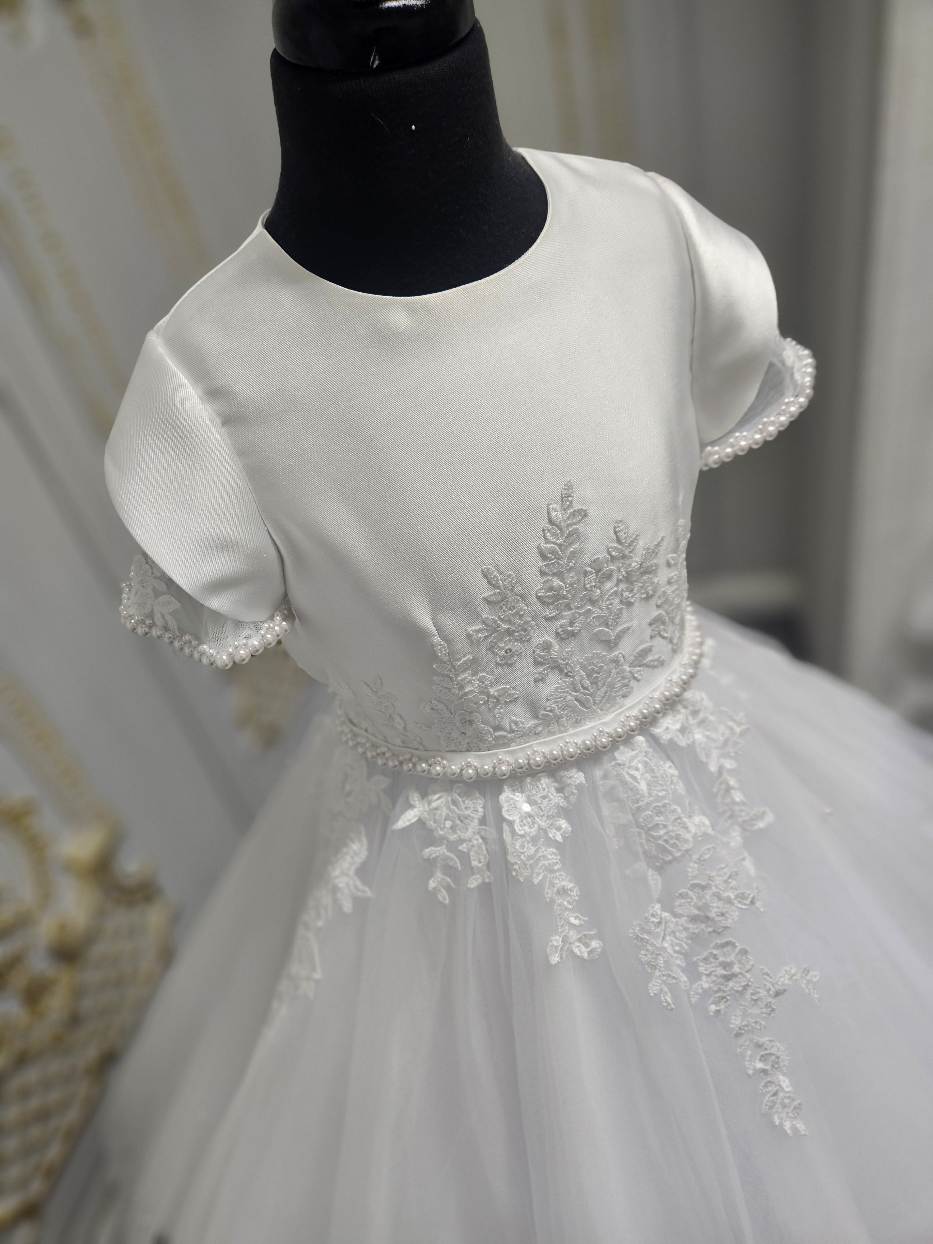 COMMUNION DRESS Isabella Girls White Communion Dress IS26392 EXCLUSIVE TO KINDLE