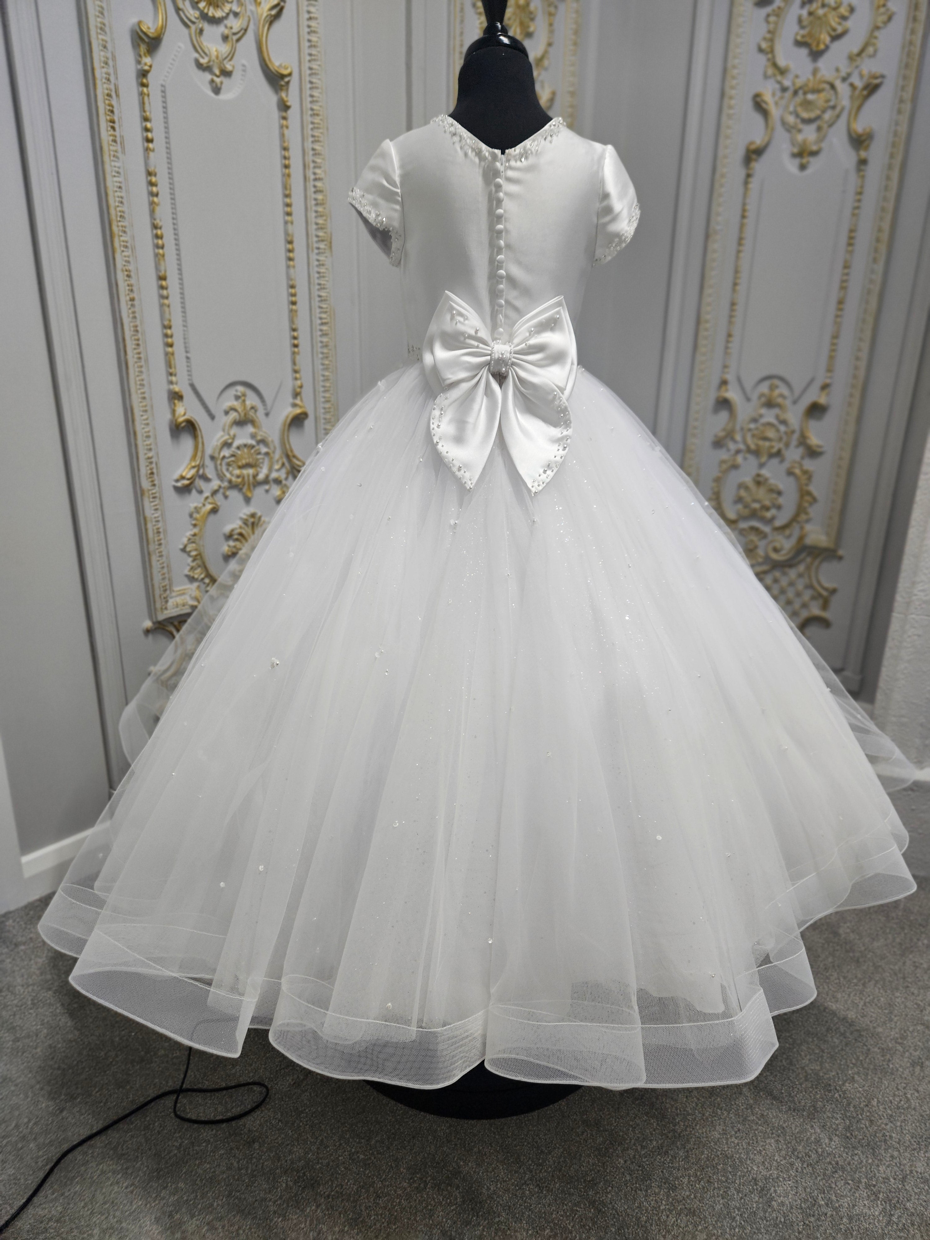 COMMUNION DRESS Isabella Girls White Communion Dress IS26386 EXCLUSIVE TO KINDLE