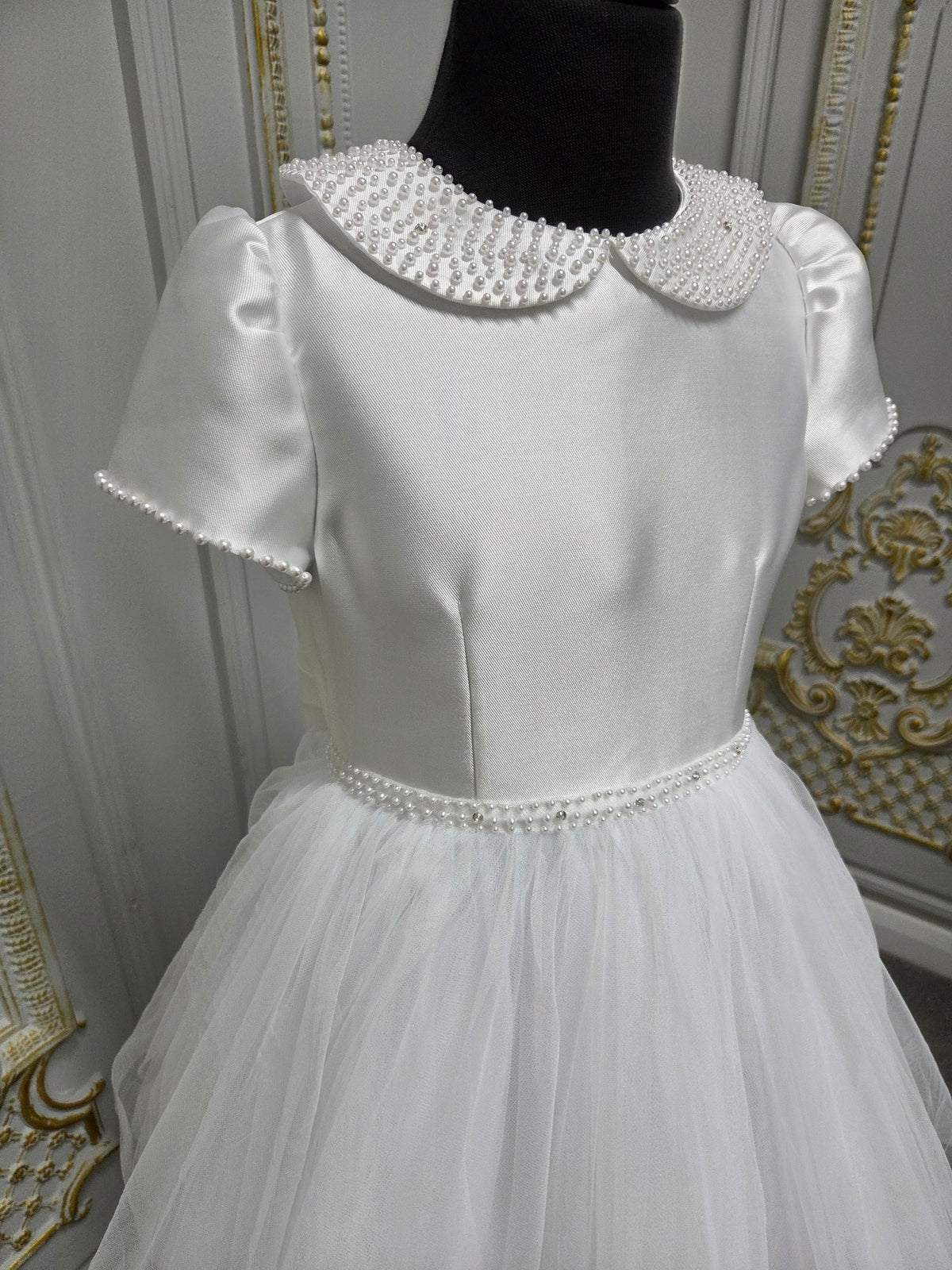 Isabella Girls White Communion Dress IS27496 EXCLUSIVE TO KINDLE