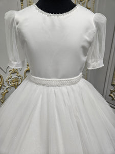 KINDLE EXCLUSIVE Girls White Communion Dress:- PJ106