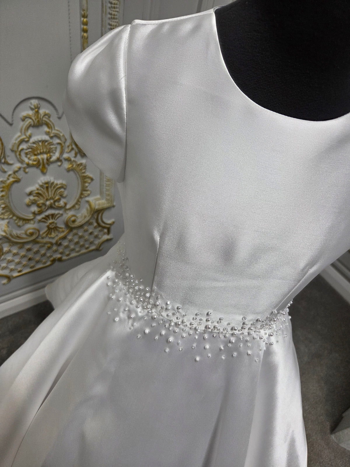 Isabella Girls White Communion Dress:- KO27752