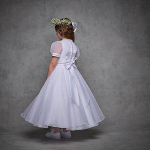 Isabella Girls White Communion Dress:- IS25332