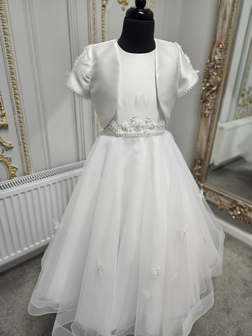 SALE COMMUNION DRESS KOKO Girls White Communion Dress:- KO25814/816 Age 5 & 6