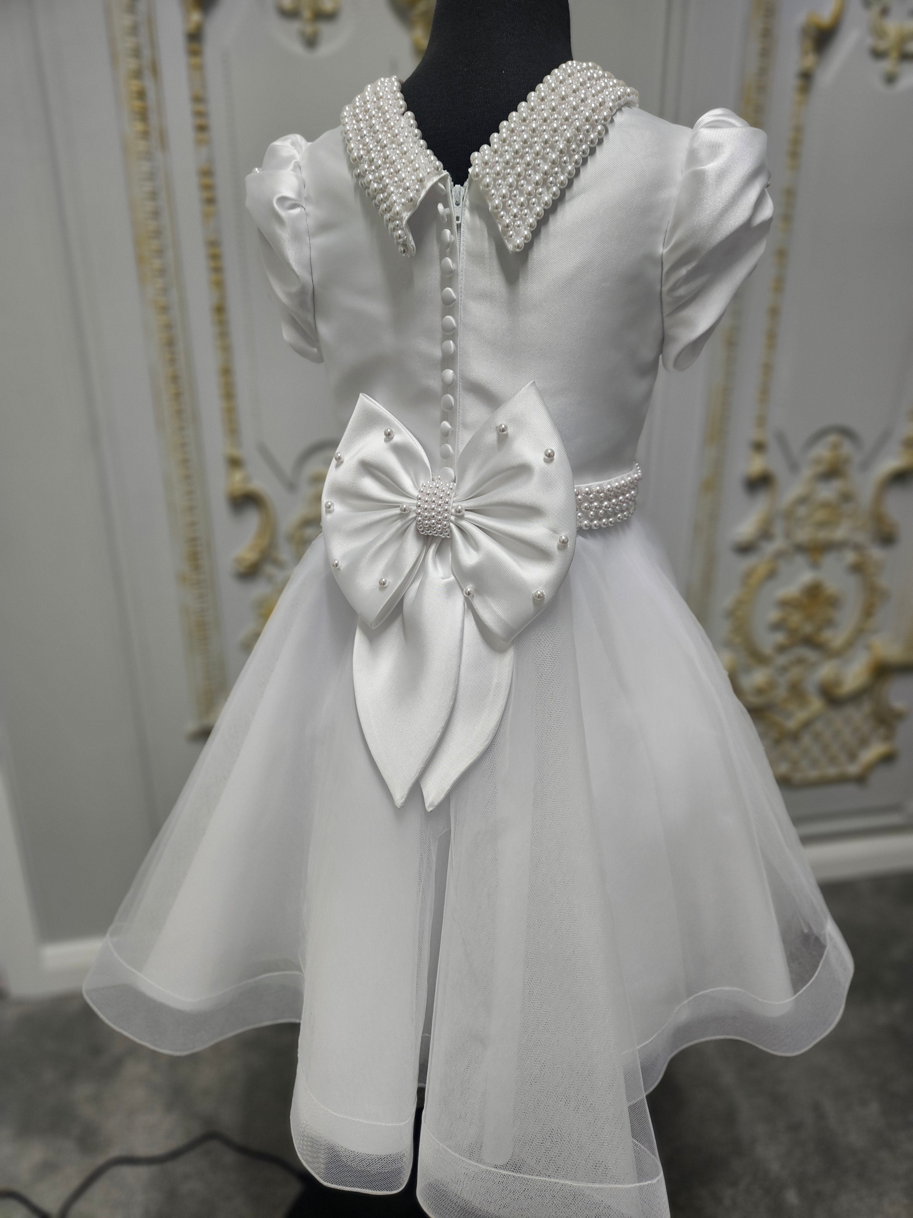 KOKO Girls White Communion Dress:- KO26510